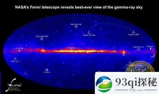 美国太空望远镜绘出宇宙中最极端能量分布图