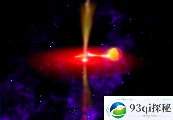 发现红矮星周围盘状物质沿着黑洞吸积盘方向坠落的证据