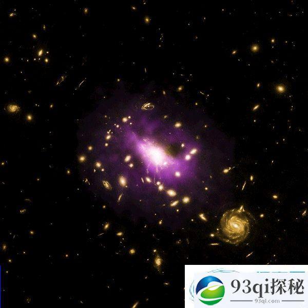 巨大黑洞在星系团中炸出大洞