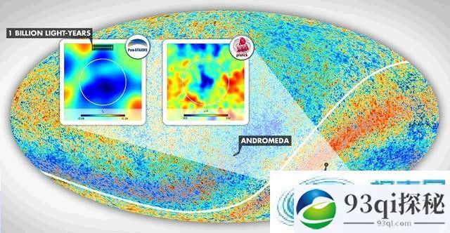 发现宇宙中存在大尺度的超级空洞 或许能解释宇宙微波背景辐射图中冷斑点的存在