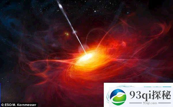 最新天文观测显示超大质量黑洞附近存在极速星系风