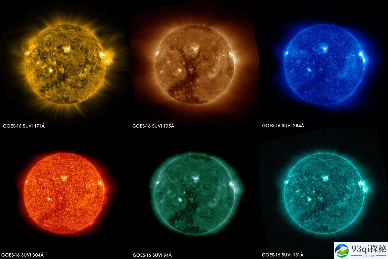 NOAA 的 GOES-16 卫星传回第一批太阳的影像