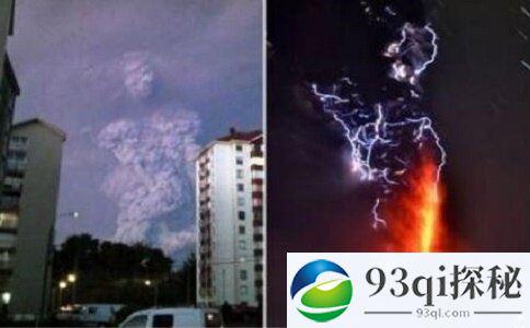 智利火山爆发天空出现巨人身影，难道是神发怒了？